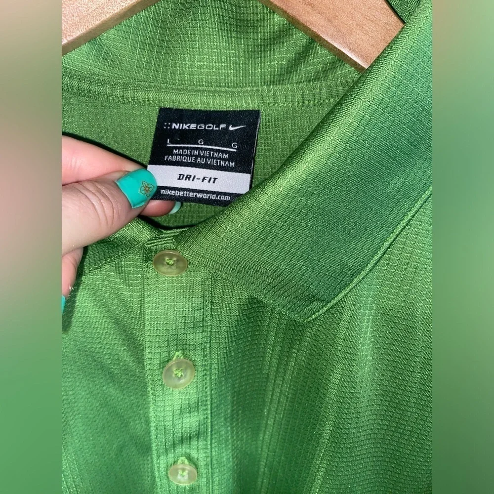 Nike Golf Athletic Polo Shirt, Rich Green, Men’s Size L, DRI-FIT